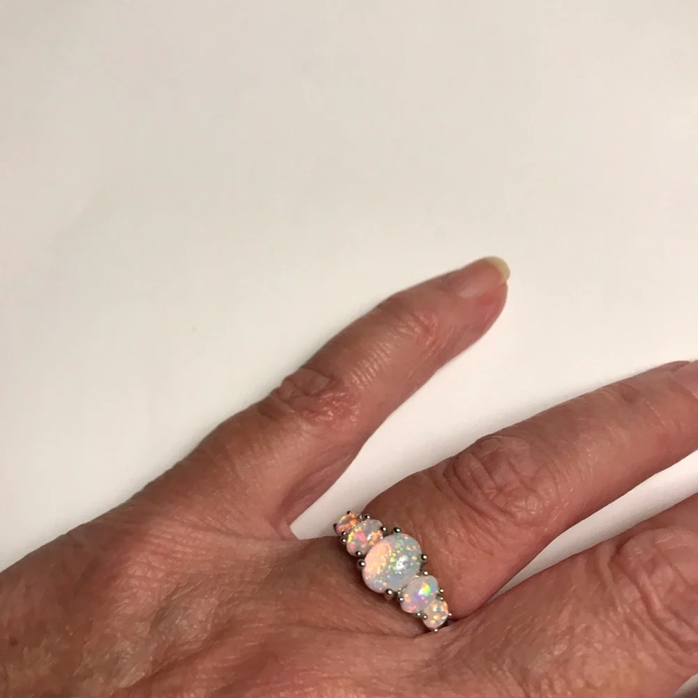 Opal 925 Sterling Silver Ring - Picture 6 of 9
